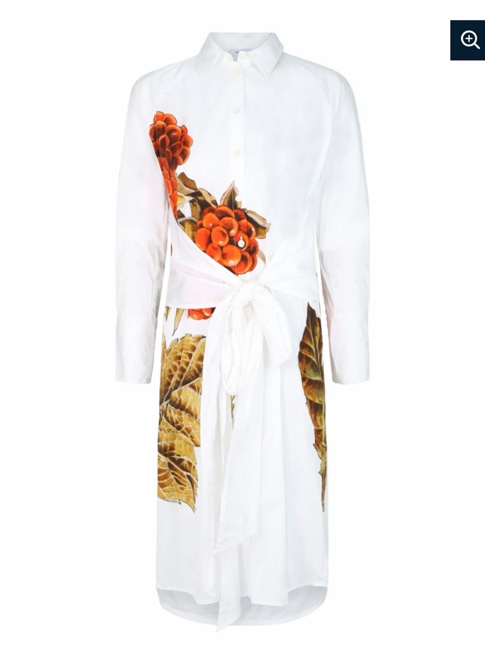 FERRAGAMO WOMENS BOTANICAL PRINT SHIRT DRESS NWT